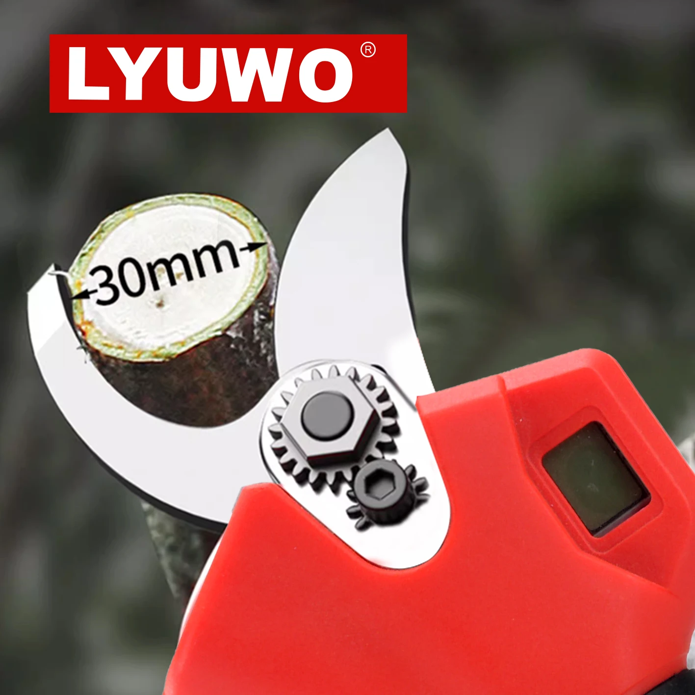LYUWO 30MM Cordless Brushless Electric Pruning Shears Fruit Tree Bonsai Pruner Branches Cutter Power Tools For MT 18V Battery 5