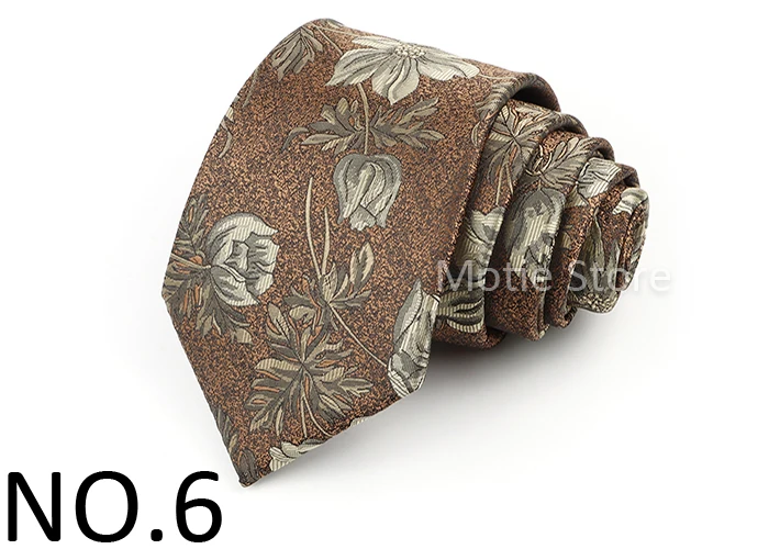 Hochwertige Blumen-und Fischmuster-Krawatten für Mann Luxus Paisley Büro Business Krawatten Anzug Krawatte Business Krawatte Männer Geschenke – Detail 7