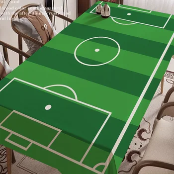 Tovaglia da campo da calcio a tema Tovaglia da picnic per interni ed esterni Tovaglia da cucina Tavolo da pranzo Decorazioni per matrimoni 1