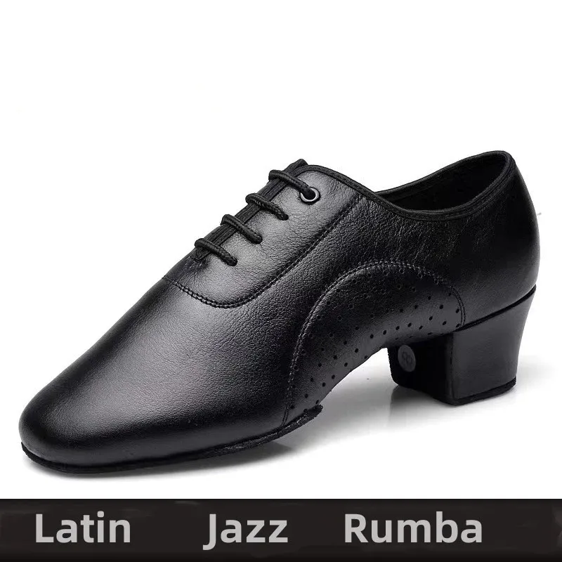 

Men's New Style Latin Modern Ballroom Dance Shoes Soft Breathable Suede/Rubber Sole Children Adult Training Jazz Rumba Shoes