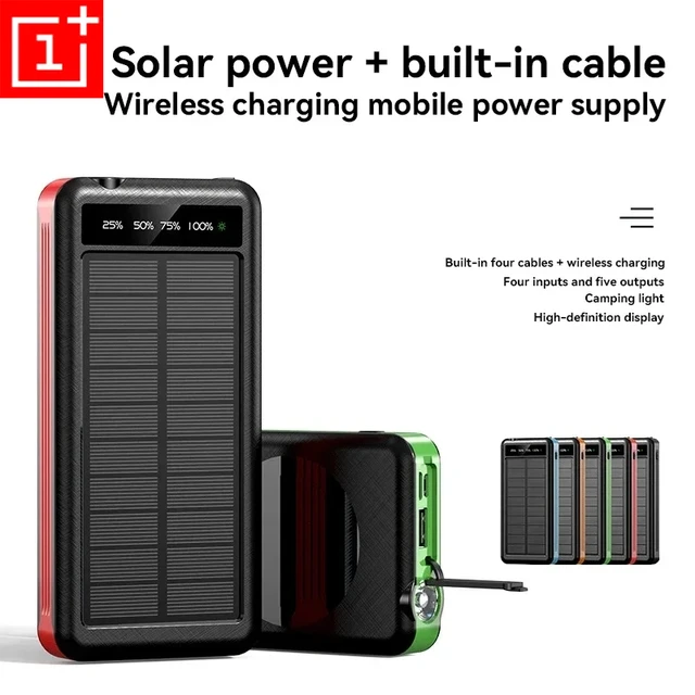 ONEPLUS 50000mAh 4-in-1 Solar Wireless Power Bank, Fast Charging Portable Charger 6