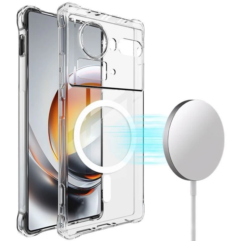 Magnetic Transparent TPU Shockproof Phone Case with MagSafe Compatibility