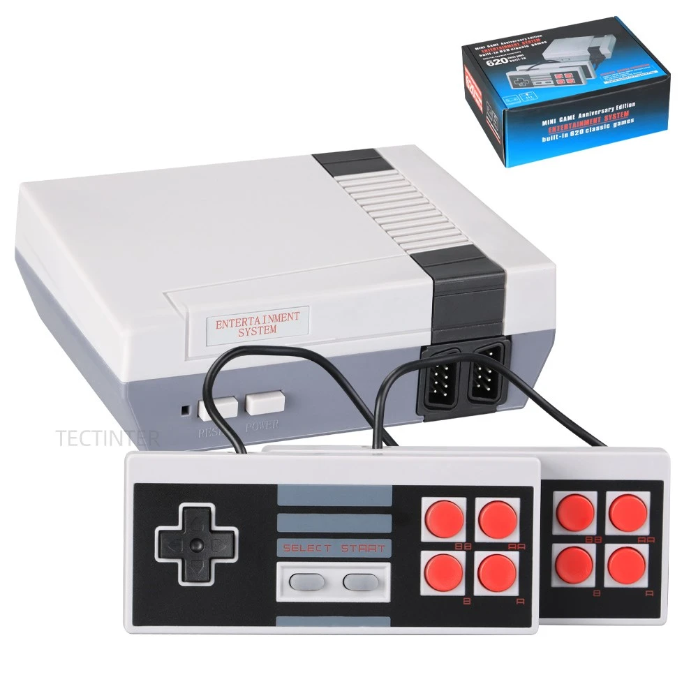 Familie TV Retro Spiele Controller Mini 620 Retro Video Spiele Konsole  Doppel Spieler 8 Bit Unterstützung AV Out|Videospielkonsolen| - AliExpress