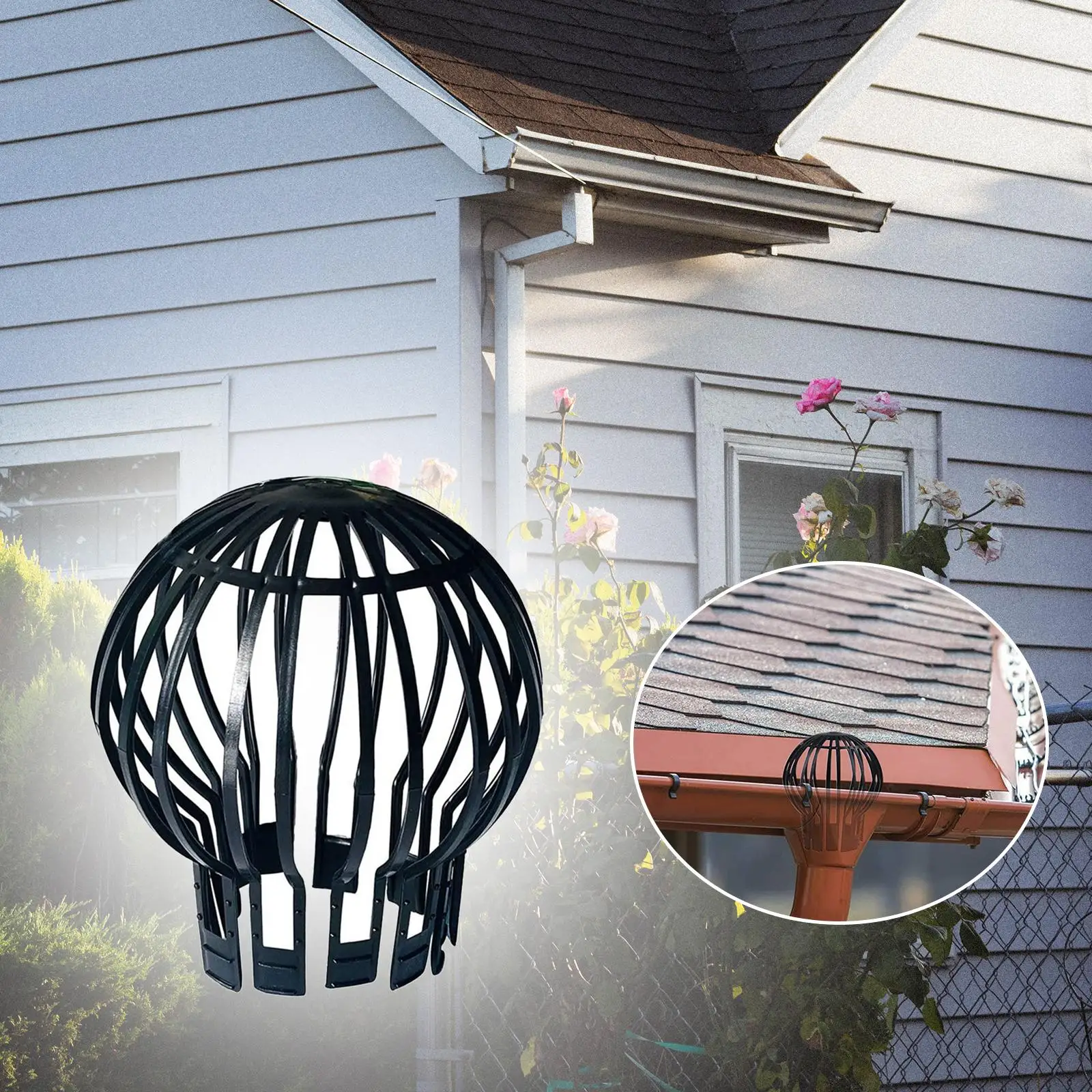Gutter Leaf Guard Downspouts Outdoor Downspouts Strainer, Lightweight, Floor