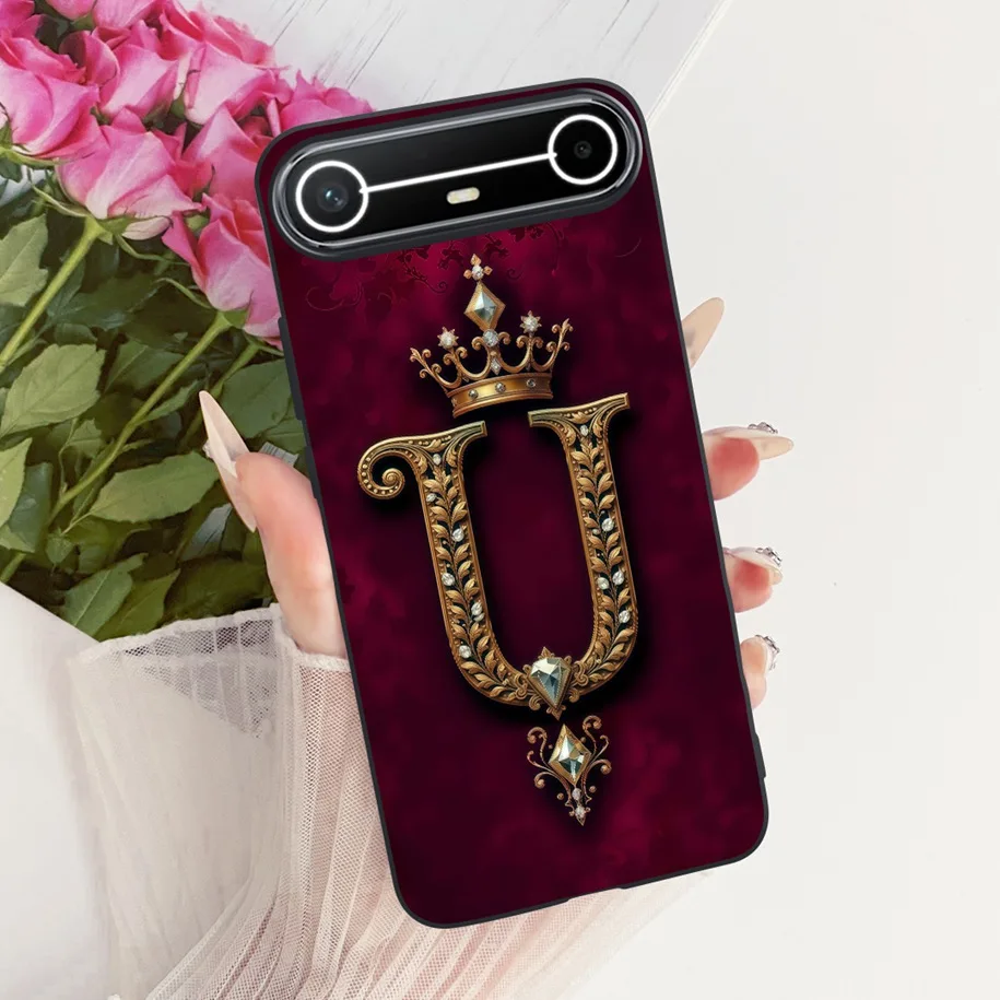 Luxury Crown Letters Soft Silicone Shockproof Bumper Phone Case