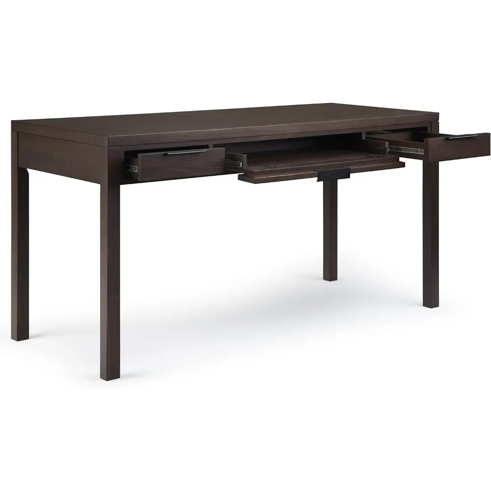 Hollander SOLID WOOD 60 inch Wide Home Office Desk, Writing Table, Workstation, Study Table Furniture