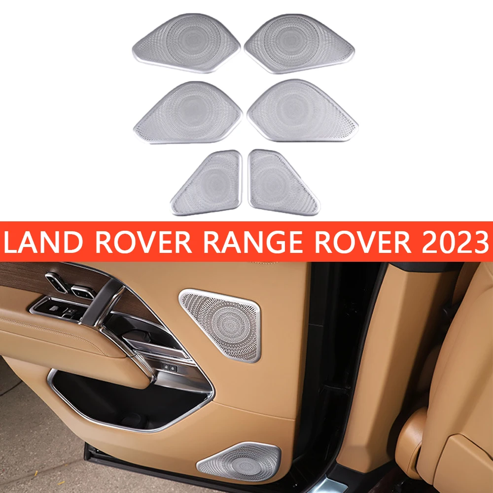 

6 шт. крышка дверной панели клаксон внутреннее украшение для Land Rover Range Rover крышка дверной панели из нержавеющей стали 2023 автомобильные аксессуары