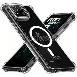 Reinforced Corners Soft TPU Wireless Charging Phone Case for Asus ROG Phone 9 FE (Clear)