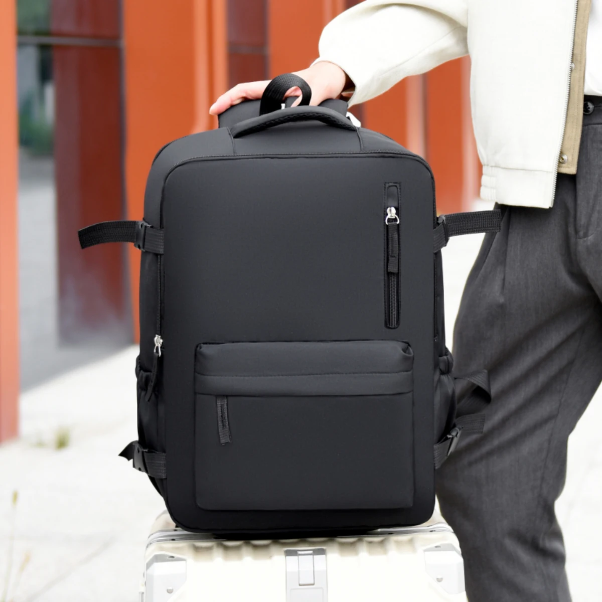 Backpack Men's Computer Backpack for Commuting and Business Trips, Large Capacity Travel Business Fashion Casual School Bag Women's Multifunctional for International Travel