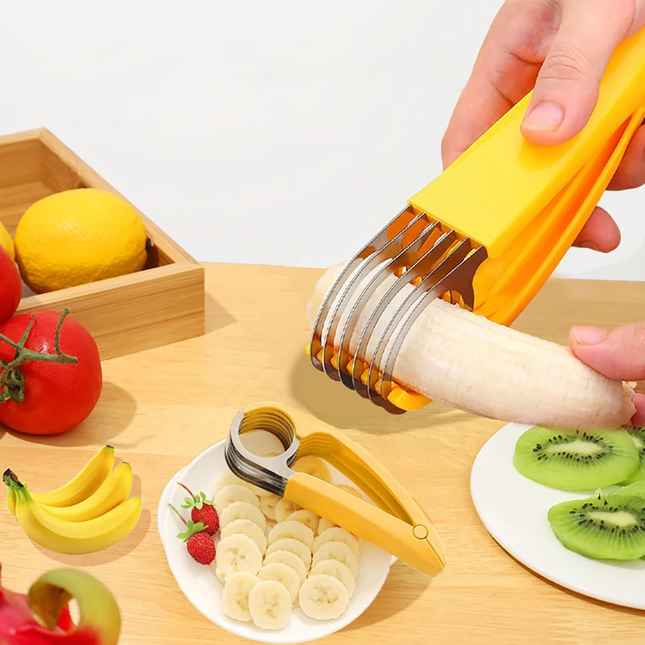 Creative Kitchen Gadgets PP Banana Divider Slicer Fruit Salad Slitter Banana  Slicer Kitchen Gadgets And Accessories - AliExpress