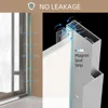 Double Sliding Bathtub Door for Shower Semi Frameless Bypass Glass Shower Doors for Bath Tub with Tempered Glass Brushed 6