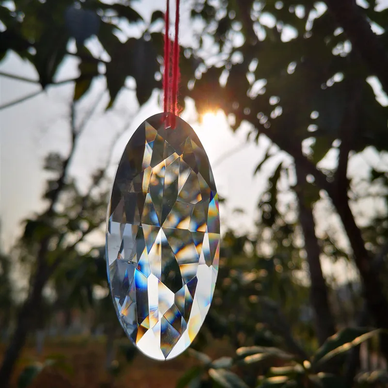 

Top Quality 89mm Clear Color Crystal K9 Faceted Chandelier Part Diy Lighting Pendant Lamp Prisms Suncatcher Christmas Decoration