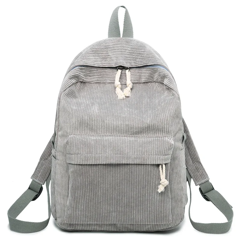 

Soft Fabric Travel Fashion Backpack Female Corduroy Design School Backpack for Teenage Girls Striped Backpacks Women School Bags