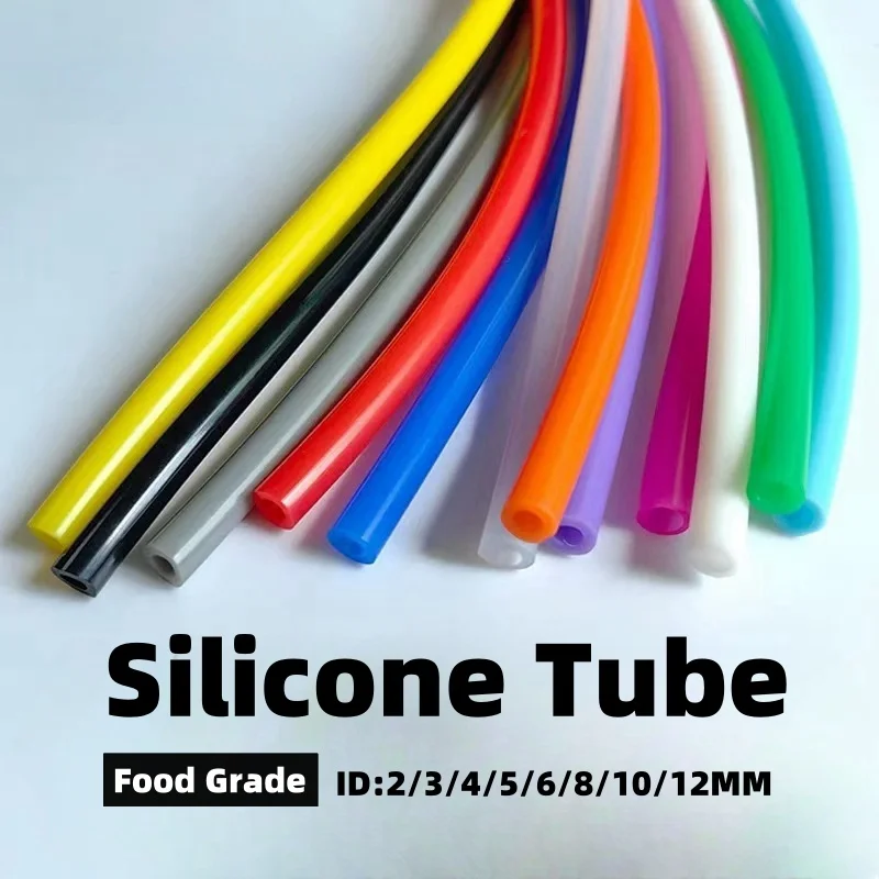 1/2/5 Meter Silicone Tube ID 1-10mm for Food and Water