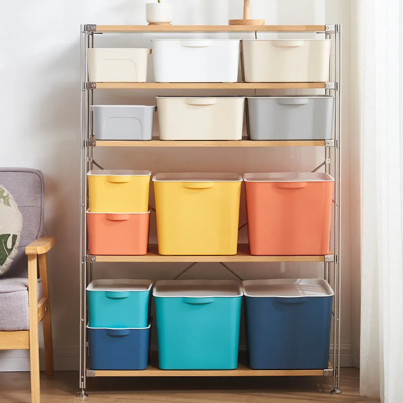 Description Picture 3 of itemThicken Plastic Sundries Storage Box with Lid Wardrobe Closet Desktop Organizers Home Dustproof Clothes Toy Storage Baskets