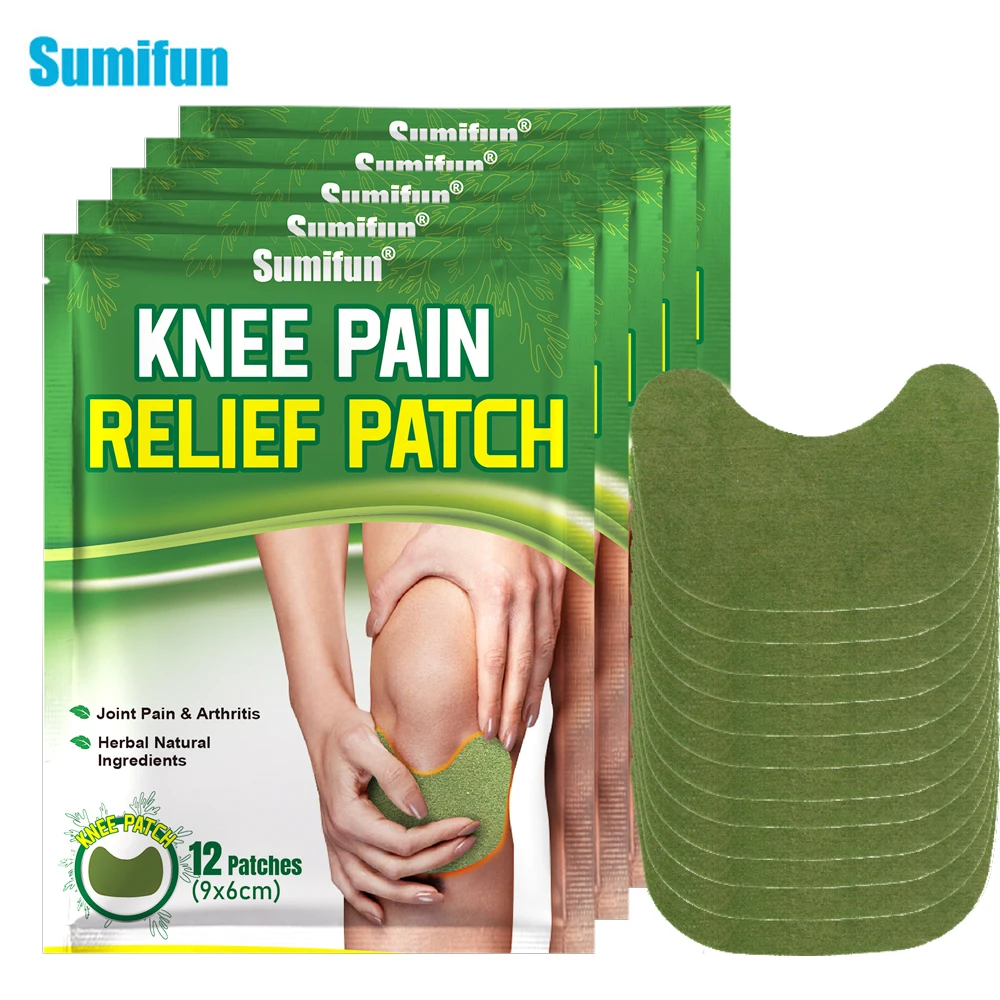 Sumifun Knee Plaster Wormwood Extract Knee Joint Ache Pain Relieving Rheumatoid Arthritis Sprains Patch 12/24/48pcs K04601