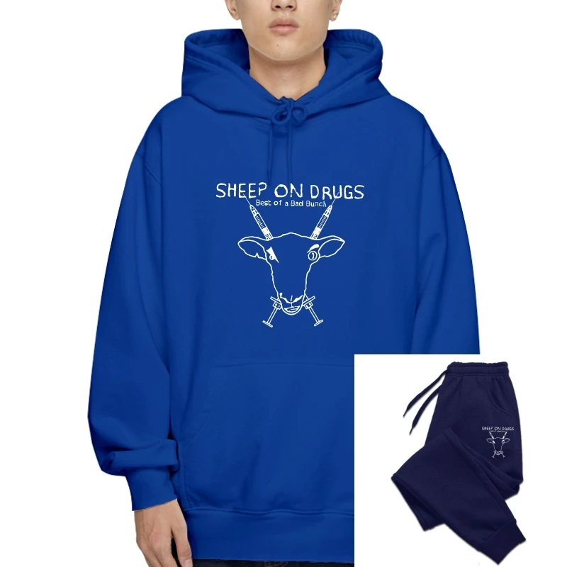 

SHEEP ON DRUGS BAD BUNCH TECHNO SYNTH PUNK BAND SENSER DRILL NEW BLACK T-Sweatshirt Hoodies Men High Quality Sweatshirt Sweatshi