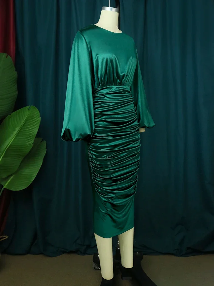 green sheath dress