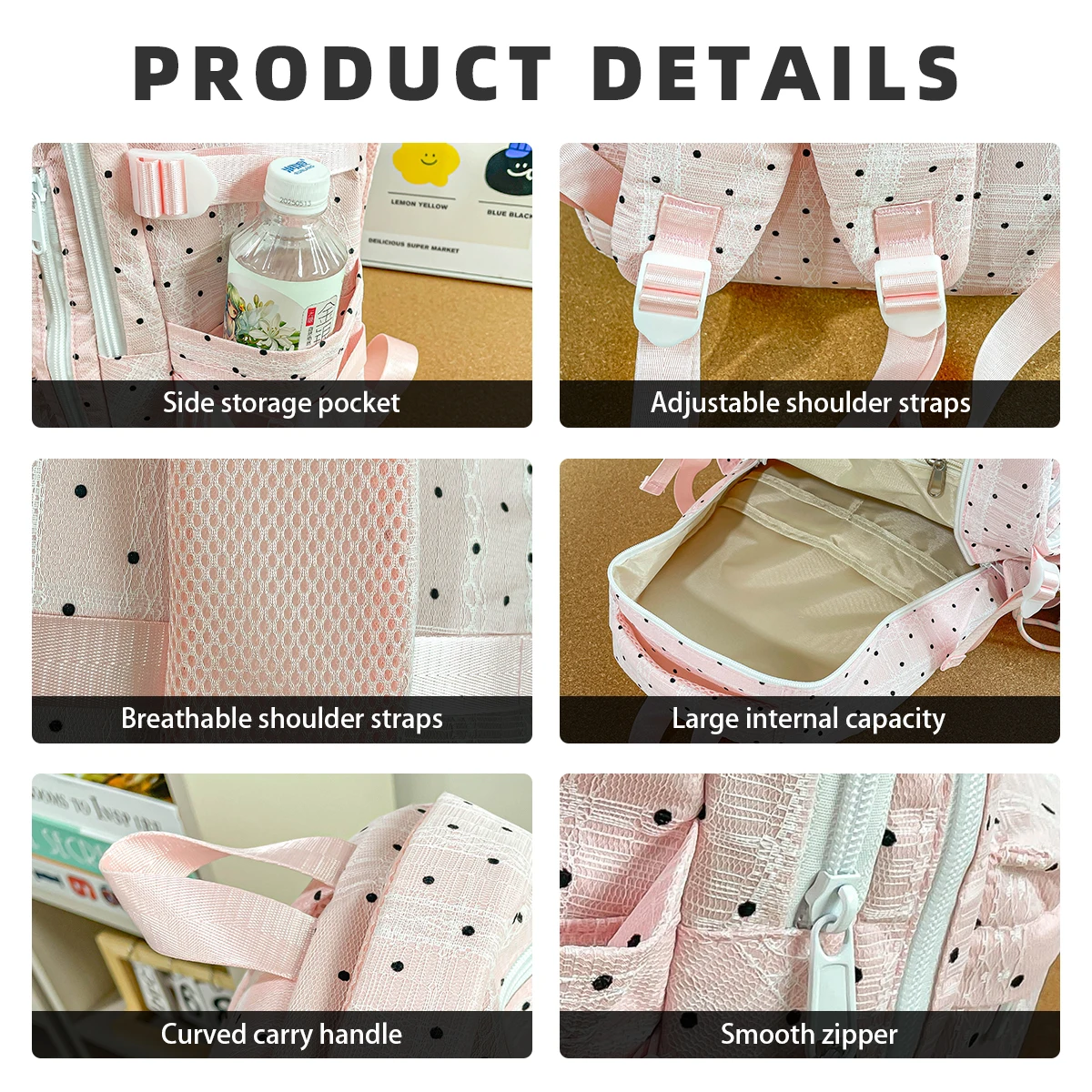 Junior High School Students' Schoolbags, Girls' Ultra-Light Weight-Reducing Spine-Protecting Backpacks for Elementary School Fifth and Sixth Grade Students, High School Students and College Students