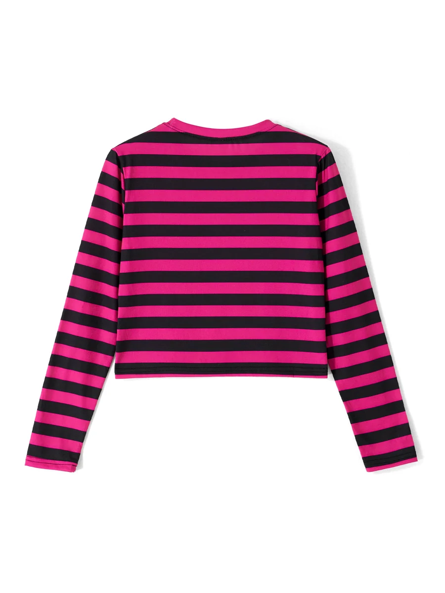 Tシャツ・カットソー [as if calie] GURLS CROP LONG SLEEVE T-SHIRT : 2 color GURLS CROP LACE LONG SLEEVE T-SHIRT BLACK - 에즈이프캘리