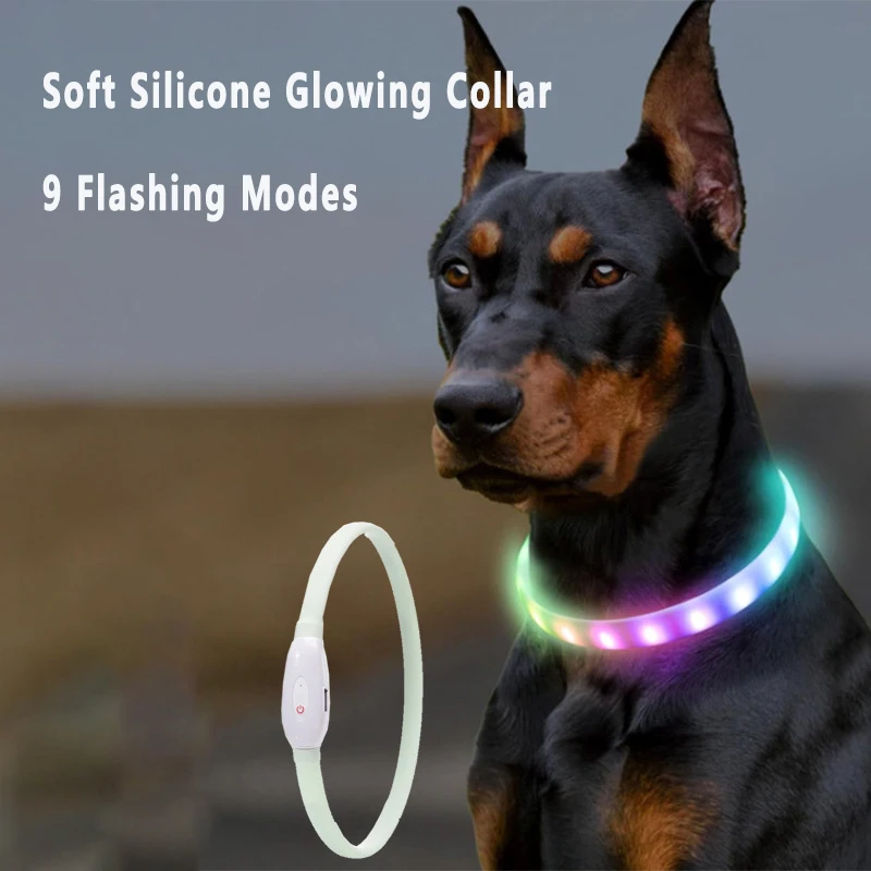 USB Rechargeable LED Dog Collar