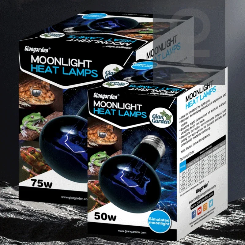 Pet Heating Lamp Reptile Snake Heat Night Light 25W 50W 75W 100W Lizards Snakes Reptiles Lamp Heat Bulb Feeding Box Supplies
