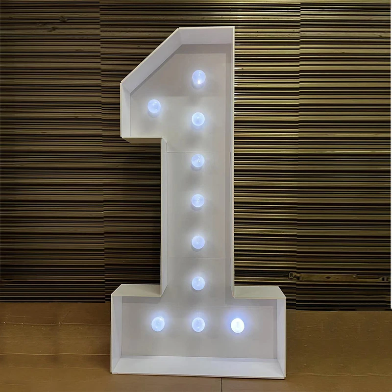4FT Marquee Light Up Numbers Cool White Light Up Numbers for Party Large  Cardboard Big Numbers for 1th 18th Birthday Xmas Gift - AliExpress
