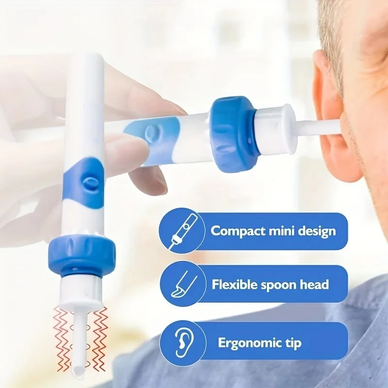 Electric Ear Wax Removal Kit Ear Cleaner Portable Automatic Electric Vacuum Ear Wax Earwax Remover Ear-Pick Clean Tools Set 2