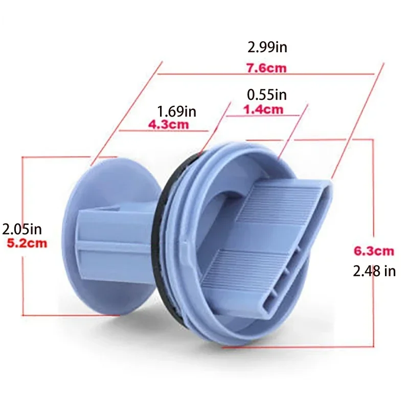 Drain Pump Filter Washing Machine Filter Bag 1PCs Replacement Pump Filter For Bosch Siemens Washing Machine Accessories Drain Button Filter Pump Assembly Blue