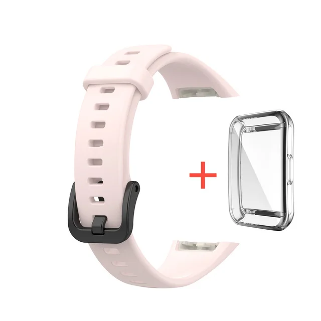 Replacement Strap For Huawei Band 6 Strap Silicone Watch Strap For Honor Band 6 Huawei Band 6 Pro Strap With Protector Case 