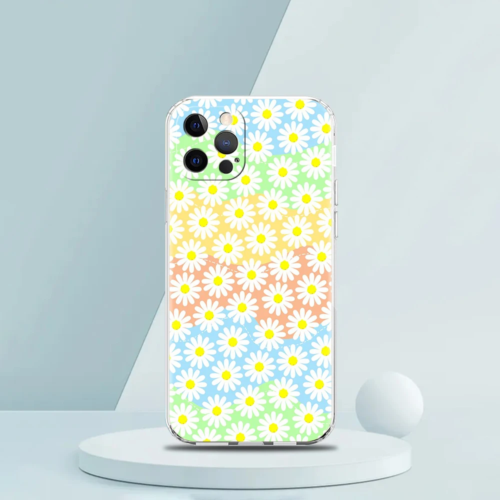 Fashion Fresh Little Daisy Flower Transparent Phone Case