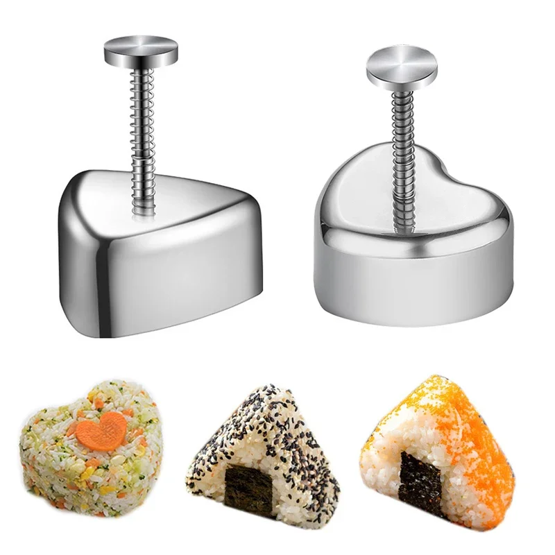 Onigiri Mold 304 Stainless Steel Rice Ball Mold Non-Stick Triangle Sushi Mold DIY Tool Portable Triangle Spam Musubi Mold Rice Onigiri Mold 304 Stainless Steel Rice Ball Mold Non-Stick Triangle Sushi Mold DIY Tool Portable Triangle Spam Musubi Mold Rice