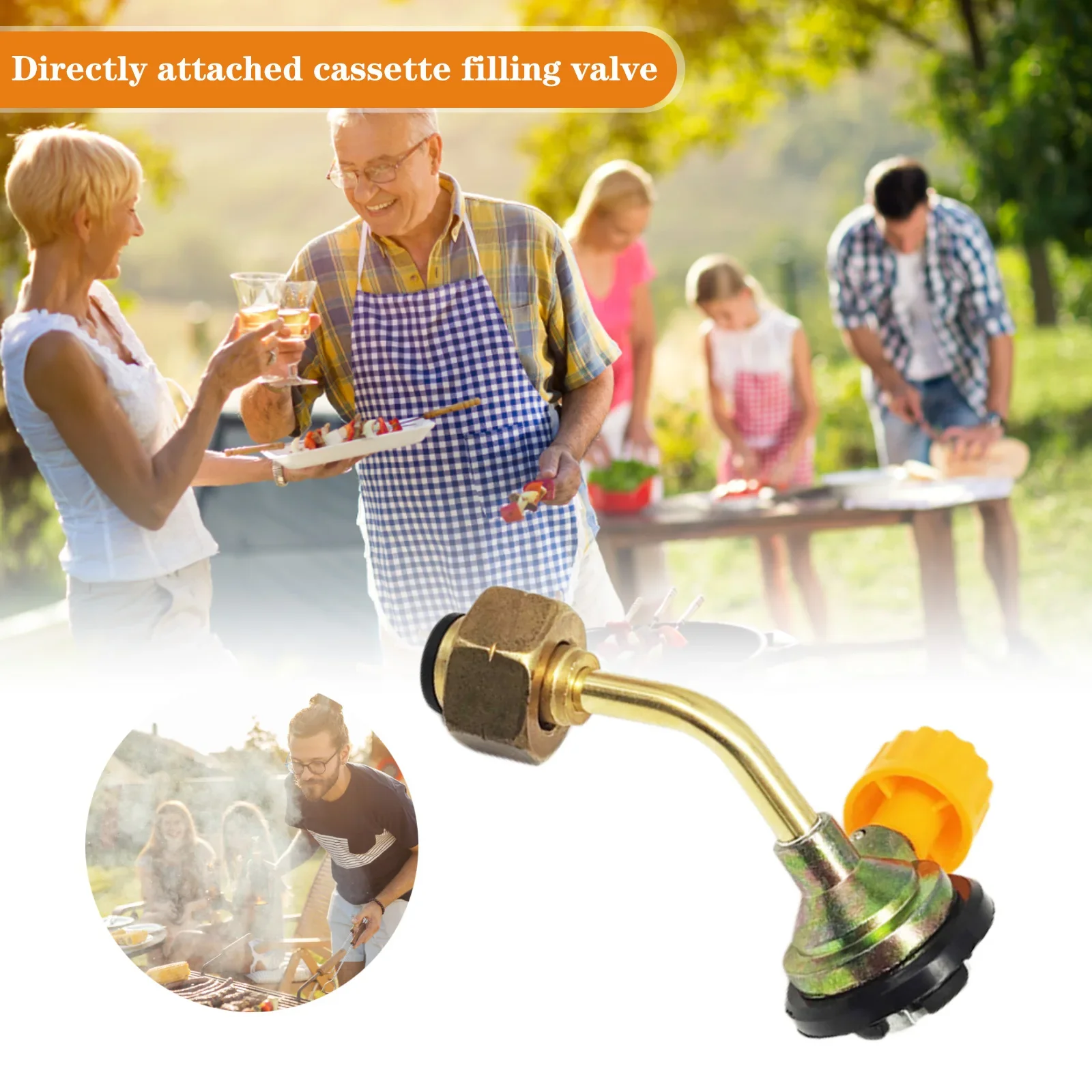 Copper Butane Cylinder Tank Charging Valve Refill Adapter For Camping