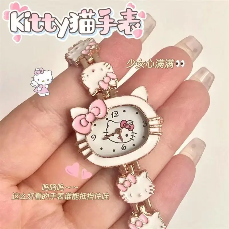 

Sanrio Cartoon Cute HelloKitty Waterproof Electronic Watch Female Student Sweet Bow Anime Accessories Girlfriend Gift Women Gift