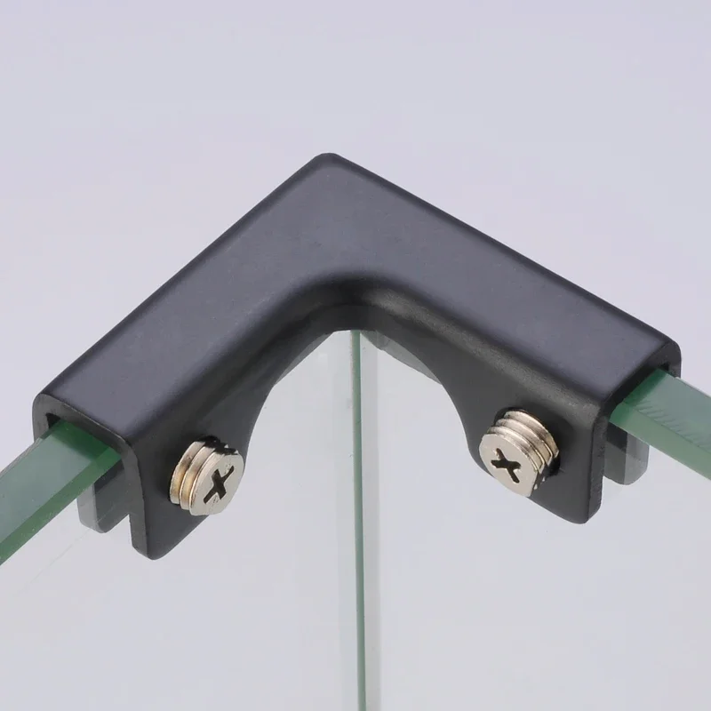Glass Clamps for Aquarium Corner Cabinet DIY Aluminum Fit 3 to 12mm L Clamp Glass Shelf Clamp Holder Glass Fasteners