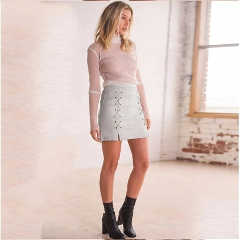 

Women Sexy Pencil Skirts Office Ladies Bandage Skirt Fabric Strap Slim Skirt Package Hip High Waist Short Skirt Faldas 2023