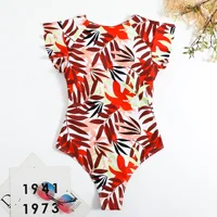 2024 Fashion Short Dress One-piece Swimsuit Zipper Swimsuit Sexy Bikini Women's Thickened Printed Swimming Beach Wear Summer - Image 6