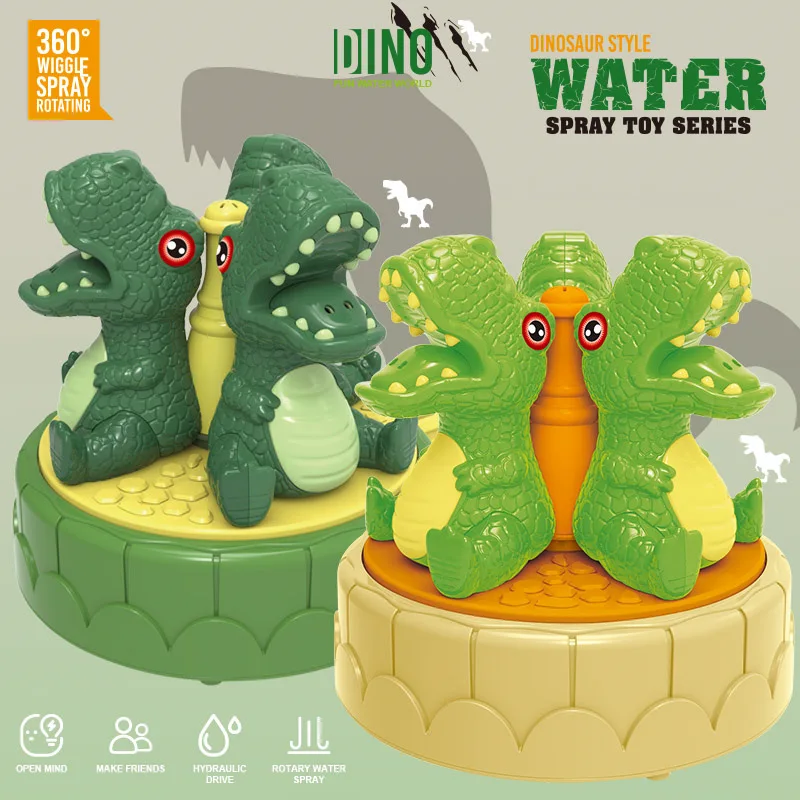 Dinosaur Toys Summer Outdoor Dino Sprinkler Girevole Water Spray Tyrannosaurus Rex Toys For Kids Boys Girls Water Playing Toy