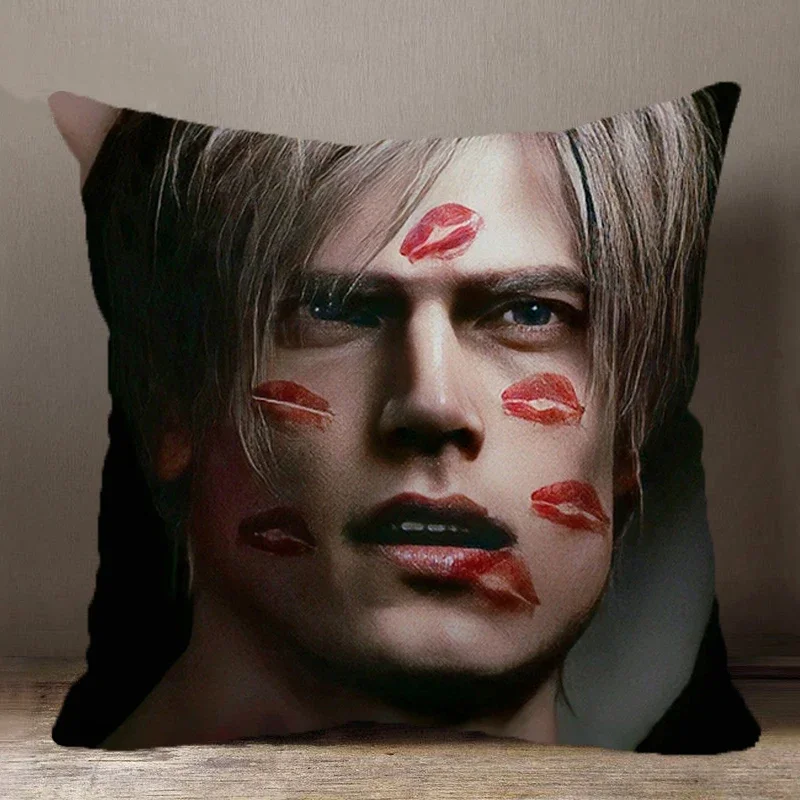 Pillows Case 45x45 50x50 Double Side Pink Pillow Cover CP Couples Boyfriend Girlfriend Heart Leon Kennedy Decorative Pillowcase