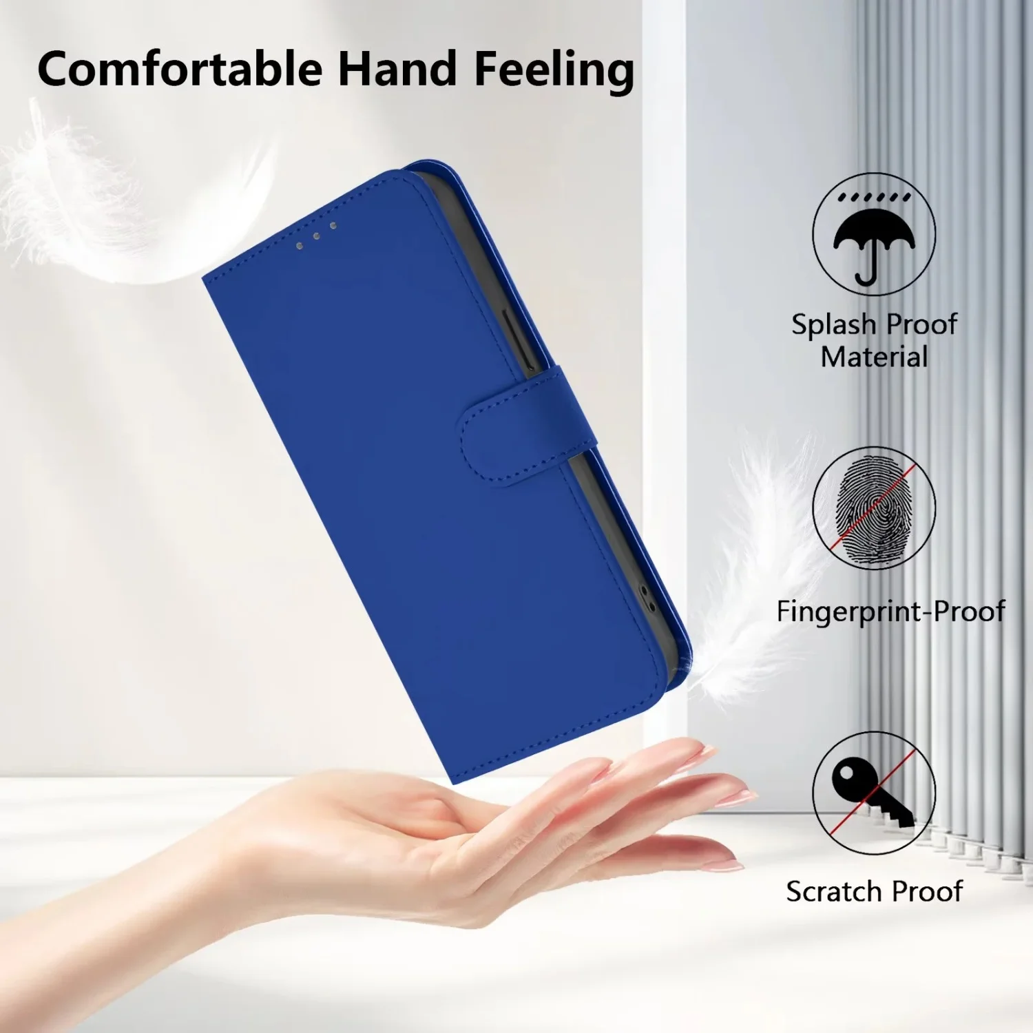 Premium PU Leather Wallet Flip Phone Case - Elegant Protection Cover