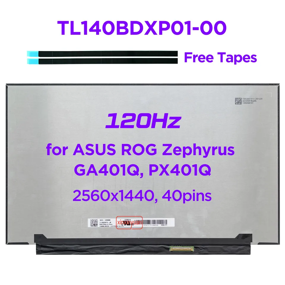 ATPAZDB Ersatzbildschirm für B140QAN01.1 Quad HD 2560x1440 IPS 14 Zoll