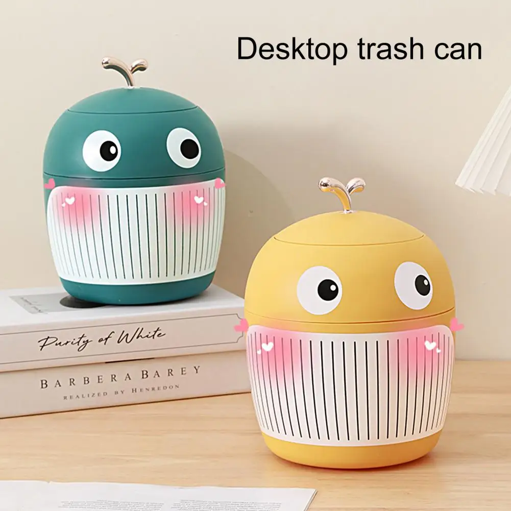 Desktop Mülleimer Mini Hause Dekoration Wiederverwendbare Abfall Bin Runde  Lagerung Papierkorb Mit Deckel Cartoon Whale Büro Tisch Müll Kann -  AliExpress