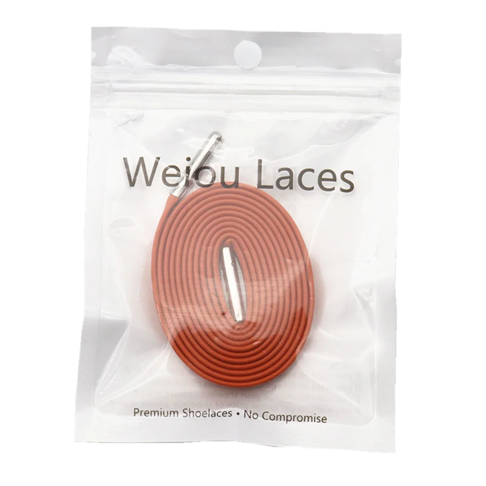 Weiou Classical All Matched Boots Sneakers Canvas Shoelaces 0.7 Cm Flat Solid Metallic Shoelaces 31 Colors With Silver Metal Tip
