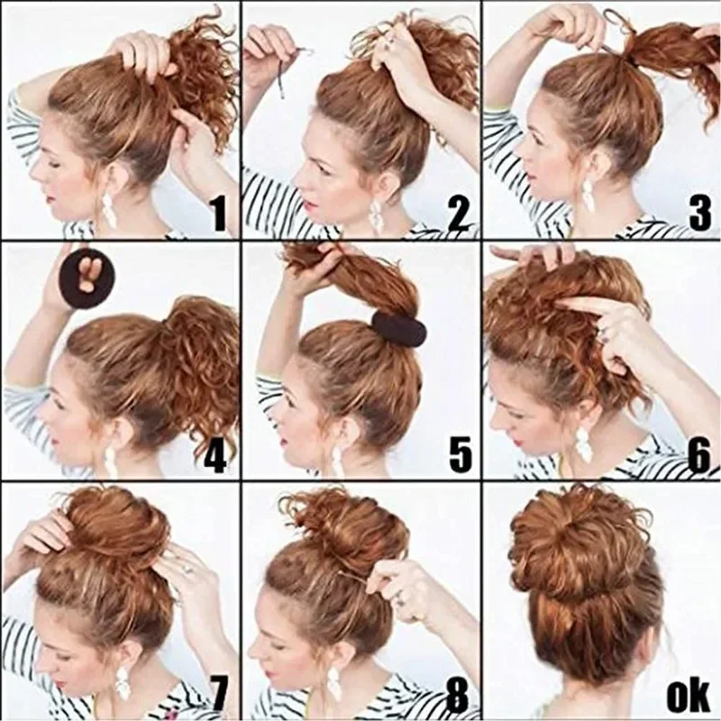 3 colori Hair Bun Donut Magic Foam Products acconciatura accessori per capelli pigri per ragazze donne Lady Easy Big Ring strumenti per lo Styling dei capelli