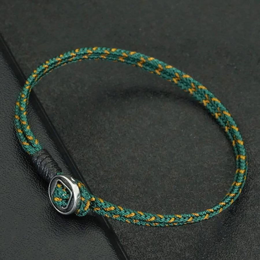 Handmade Braided Men Bracelet with String Cord Chain