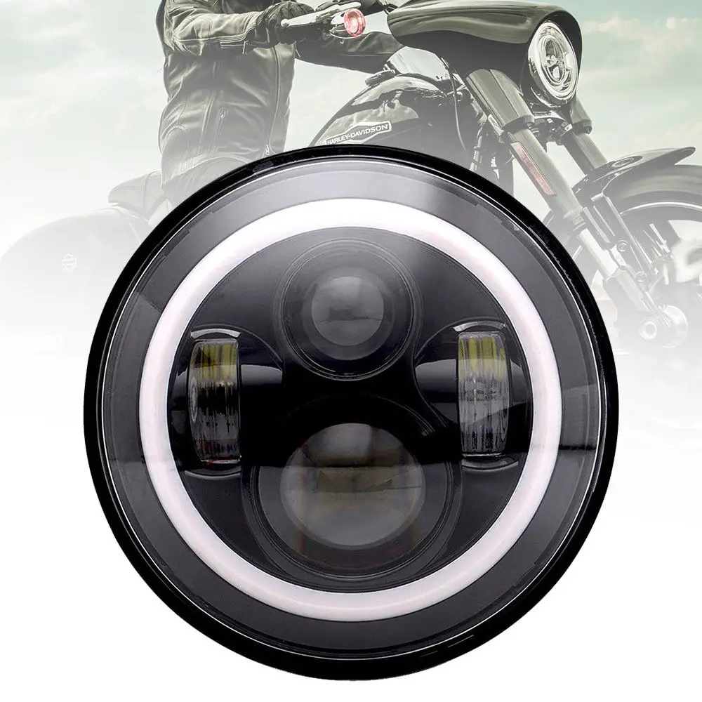 Headlight 2xオートバイLED Kawasaki Vulcan 2000 1600 1500 800 500のドライビング
