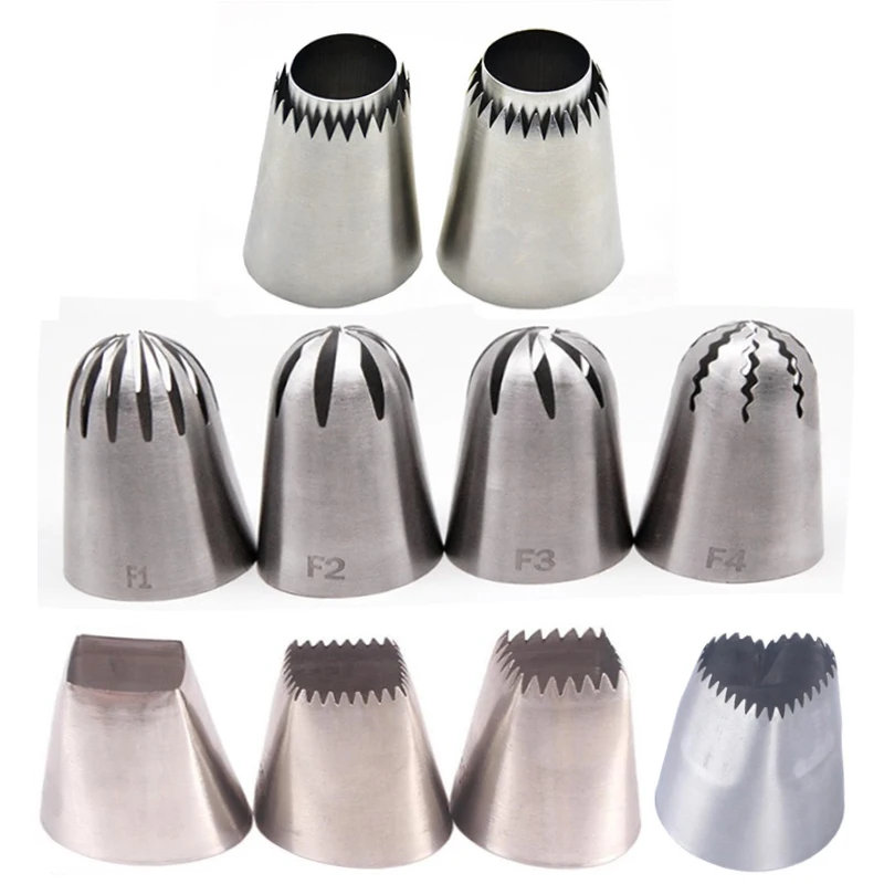 Sultan Tube Russian Pastry Tips Sulta Ne Ring Cookie Mold Heart Shape Large Icing Piping Nozzles Confectionery Cake Decoration