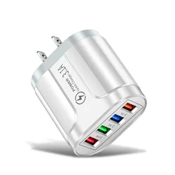 Universal Quick Charge 3.1 USB Wall Charger with 4 Ports - White - US Plug