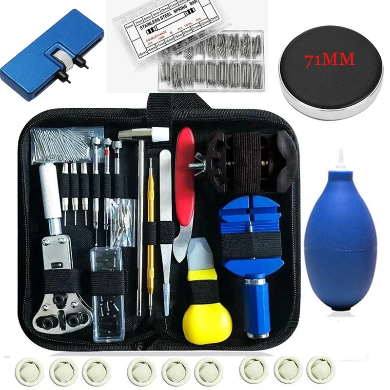 157XPCS Watch Repair Tool Kit Watch Link Pin Remover Shell Opener Remover Watch Battery Replacement Strap Set