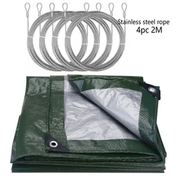 Durable Waterproof Outdoor Canopy and Sun Shelter Tent Cover - 5x4M (Green with Ropes)
